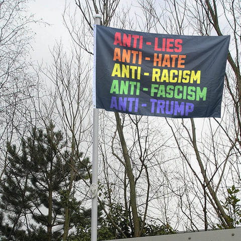 Anti-lies flag porch-display shows vivid color for curb appeal