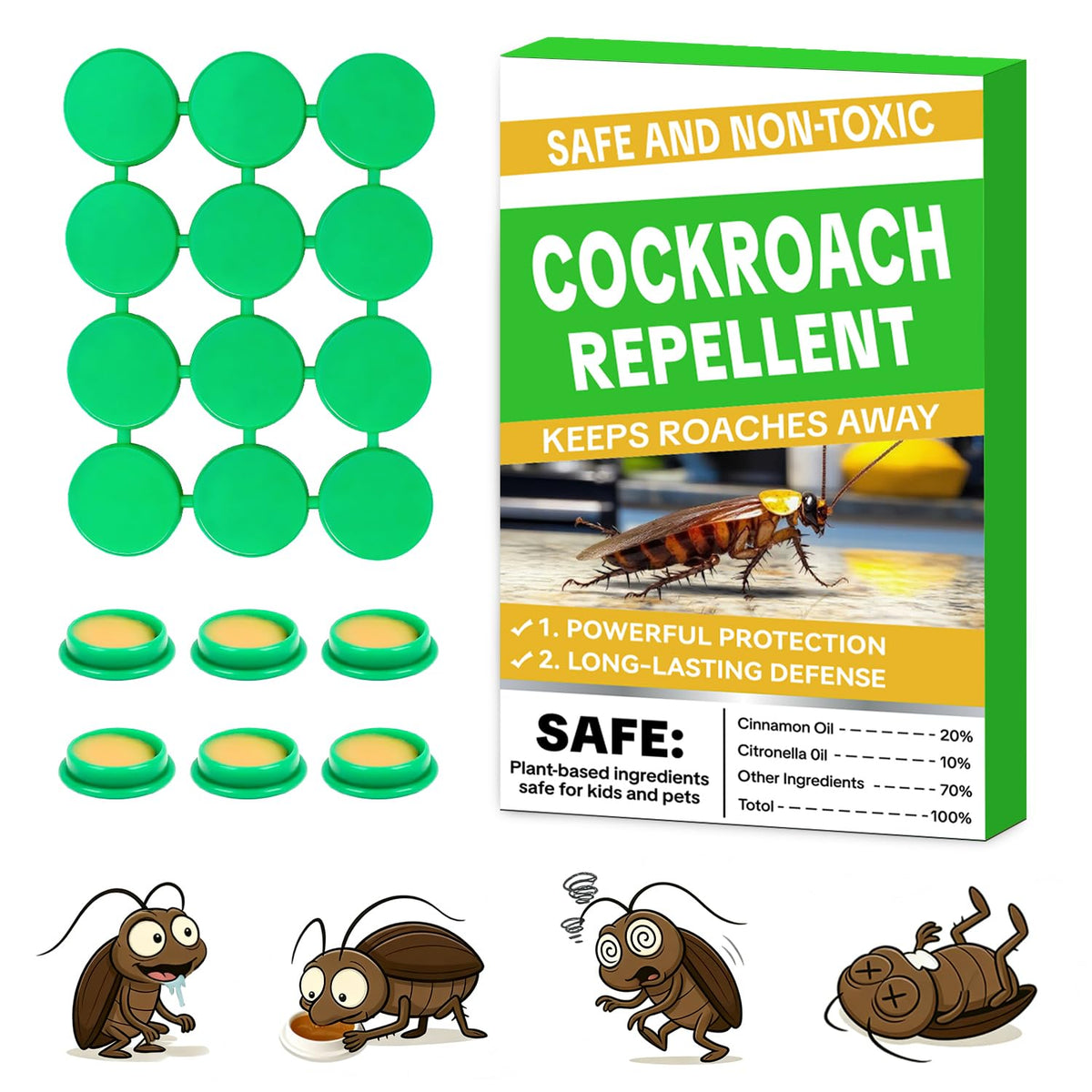 Antibugx cockroach gel bait traps ready-to-use for indoor infestation control.