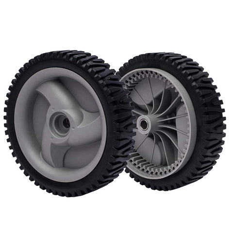 AntiyL mower front drive wheels front view showcasing durable replacement option.