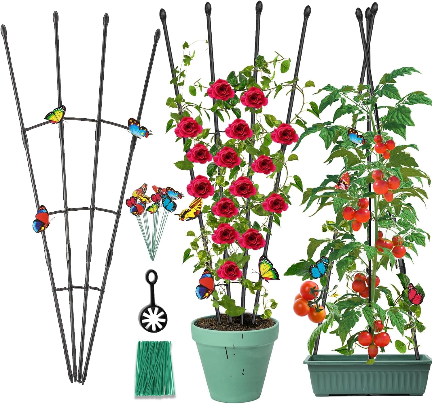 Antizz 2Pack garden trellis with dual assembly options for vertical growth