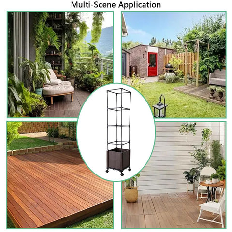 Antmoilios planter with lockable wheels for easy mobility between sun and shade.