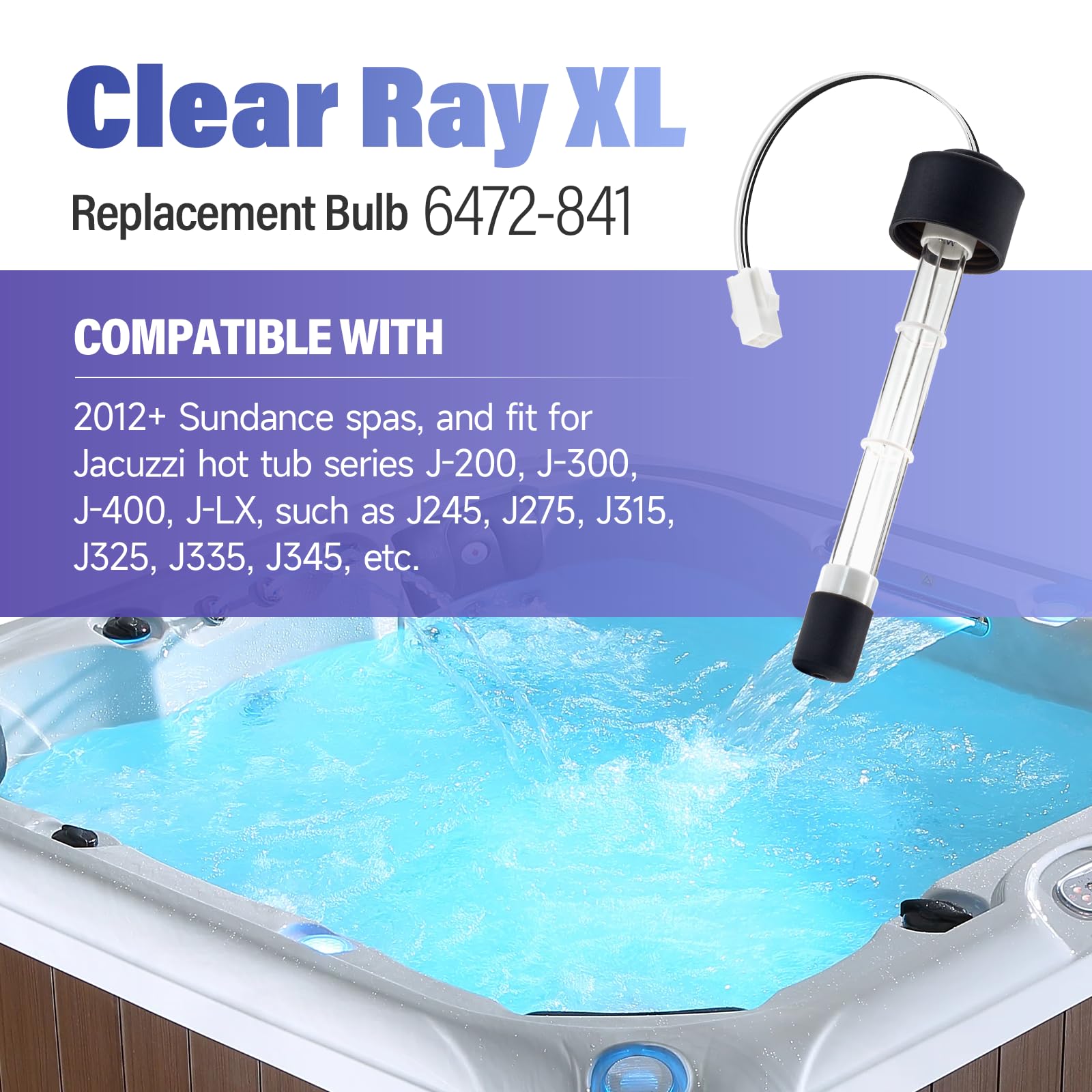 ANTOBLE 6472-841 bulb installed in quartz tube for UV treatment