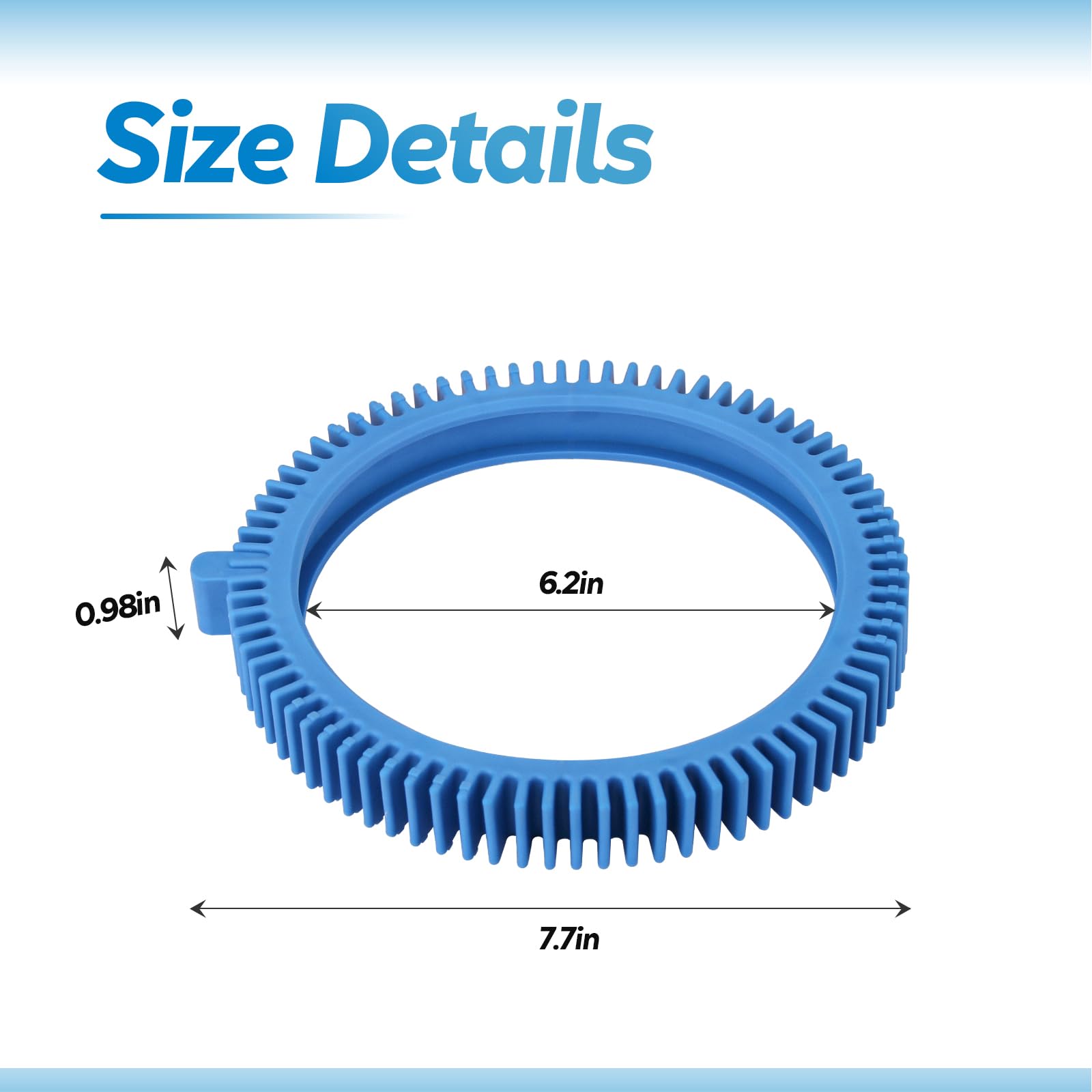 ANTOBLE blue rear tire for pool cleaners supports stable cleaning performance