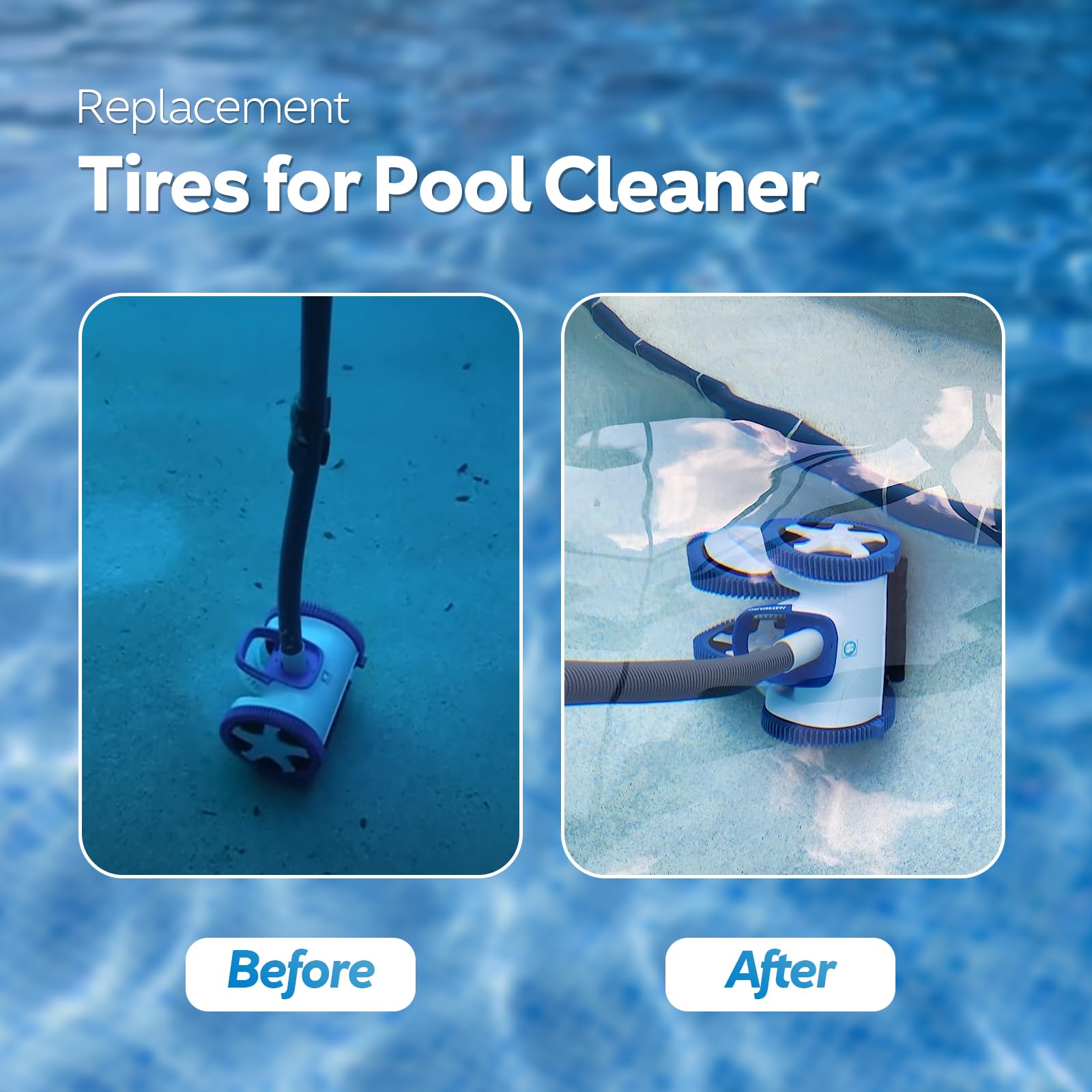 ANTOBLE blue front tire premium quality replacement for high-use pools