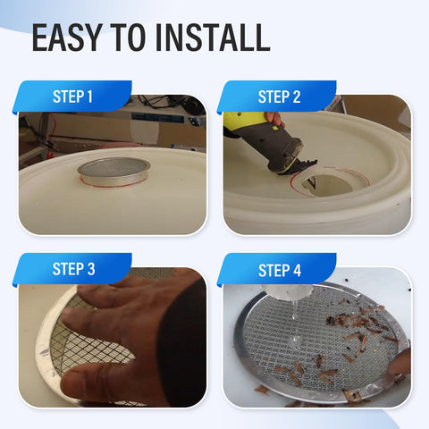ANTOBLE mosquito and debris barrier reduces maintenance for your rainwater system.