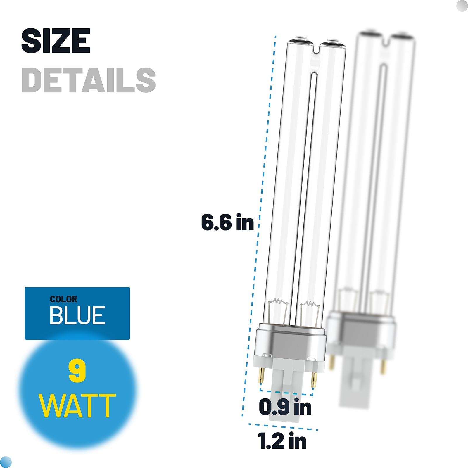 ANTOBLE two-pack replacement bulbs for continuous pond clarity.