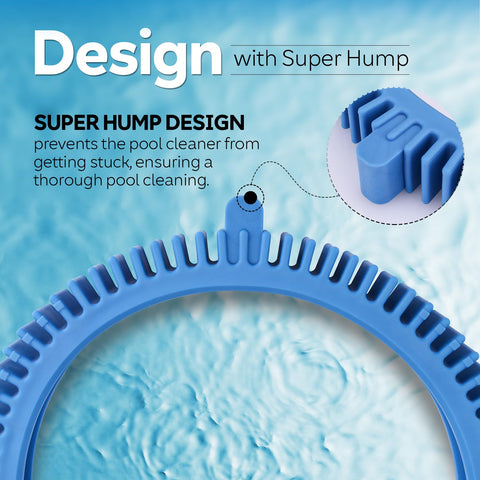 ANTOBLE blue pool cleaner tires enable tool-free installation for quick swaps