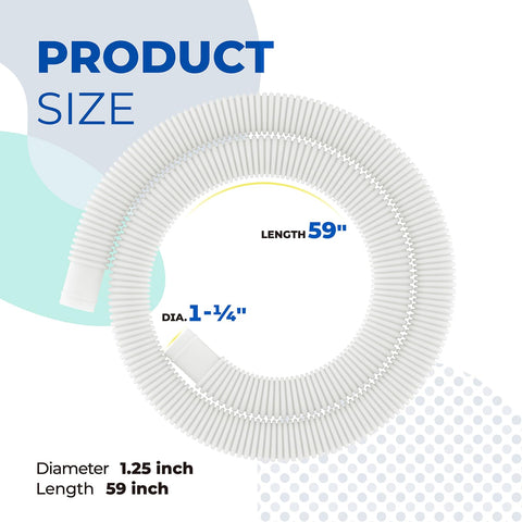 ANTOBLE 59 inch pool hose ready for extended above-ground setups and flexibility
