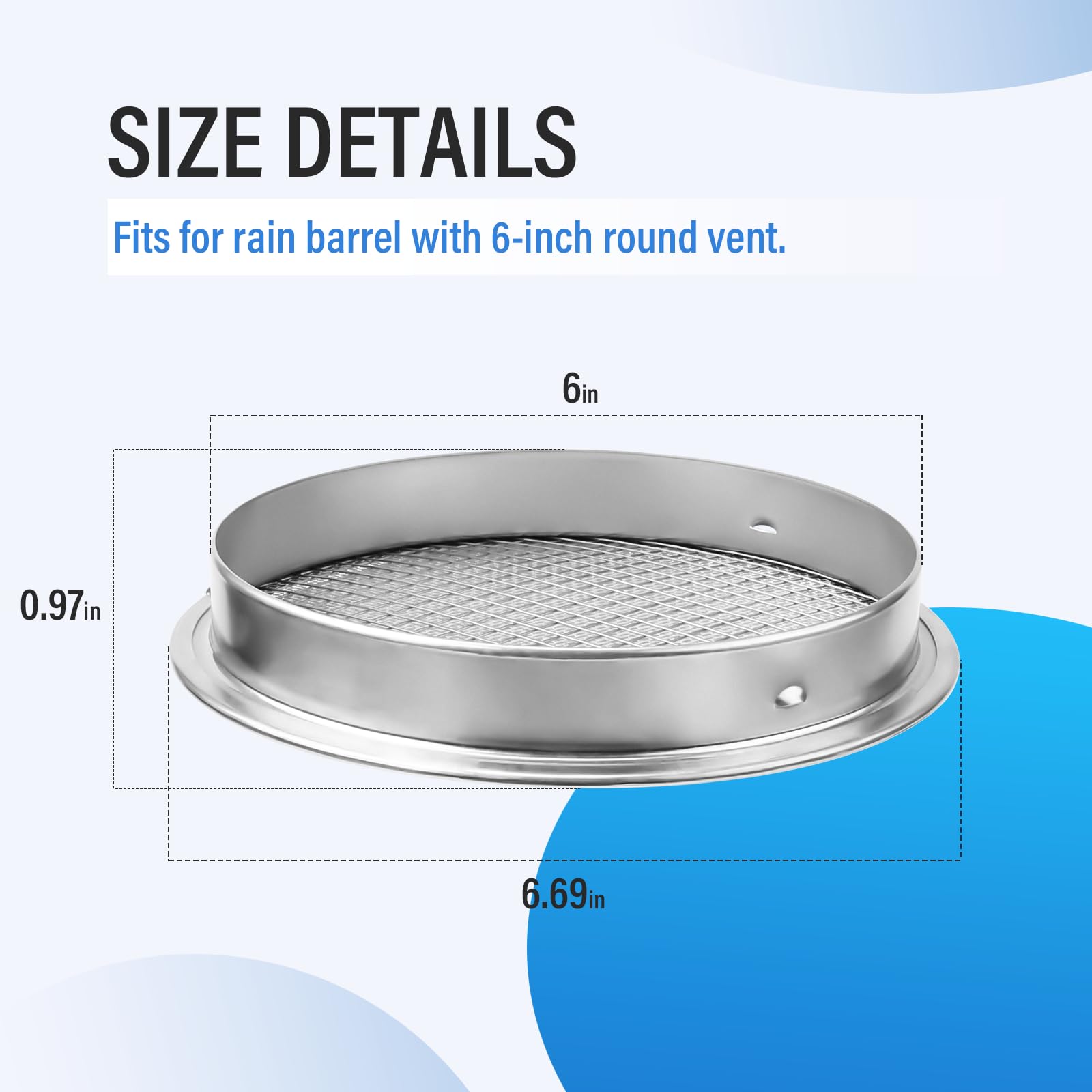 ANTOBLE double-layer mesh design keeps leaves and insects out for cleaner stored rainwater.