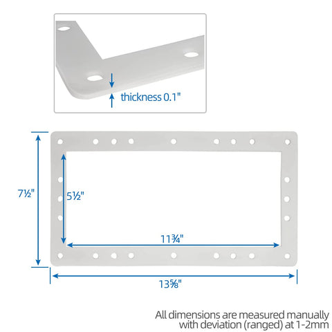 ANTOBLE skimmer gasket inside dimensions reference for proper fit.
