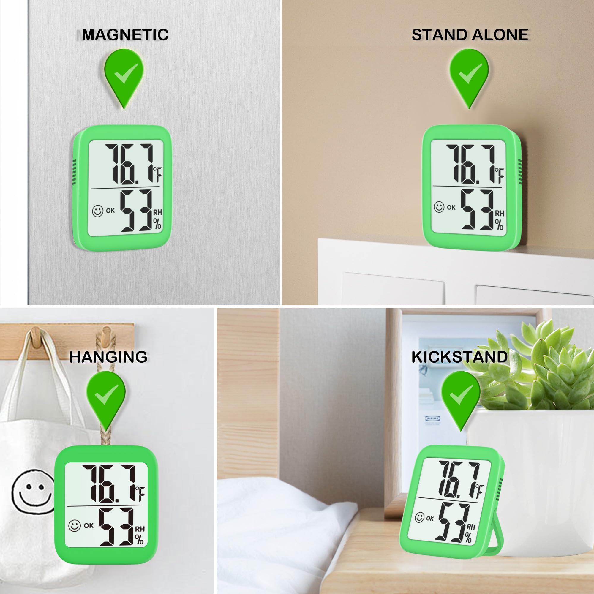 Antonki kickstand and magnets allow flexible placement anywhere.