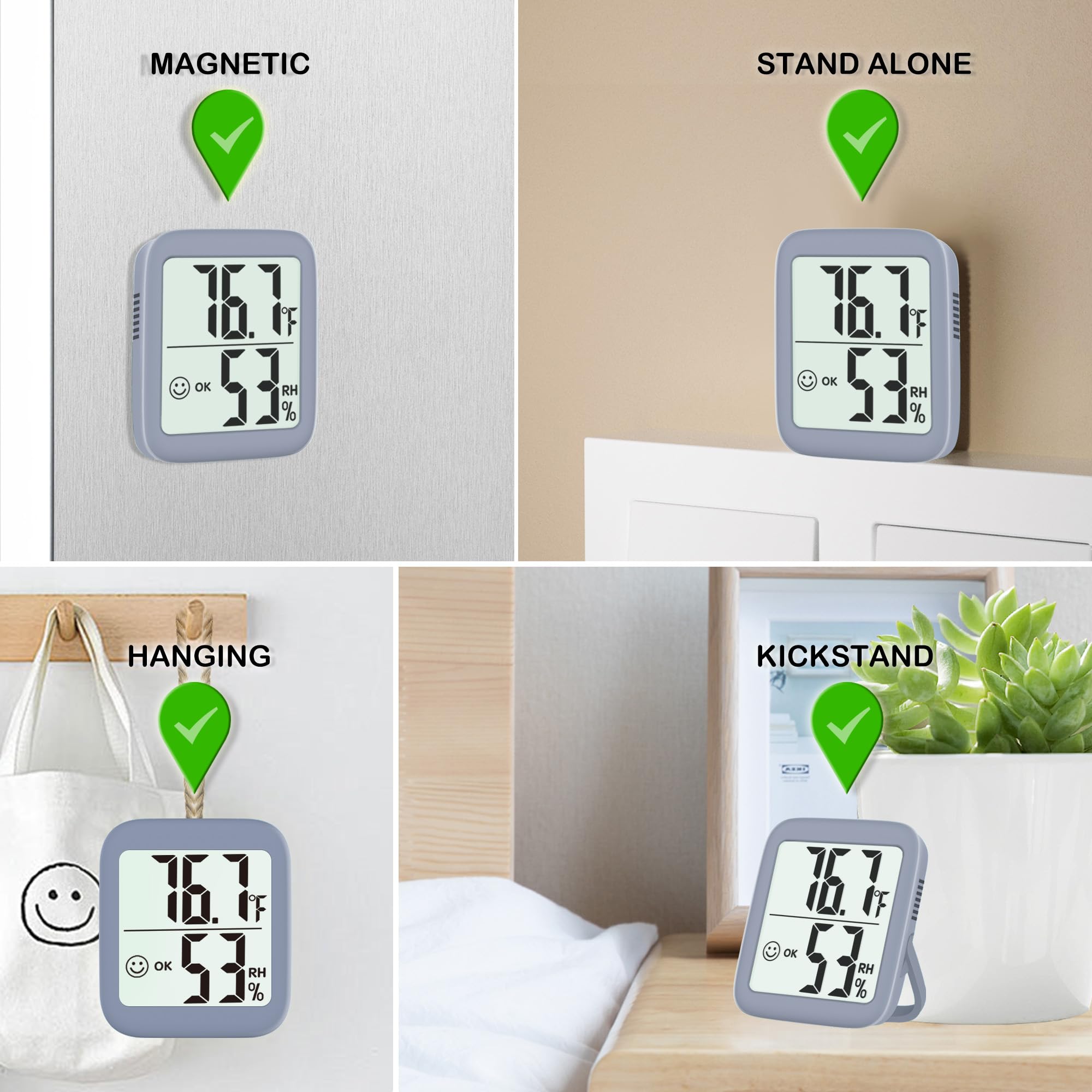 Antonki large LCD screen ensures easy reading from any angle