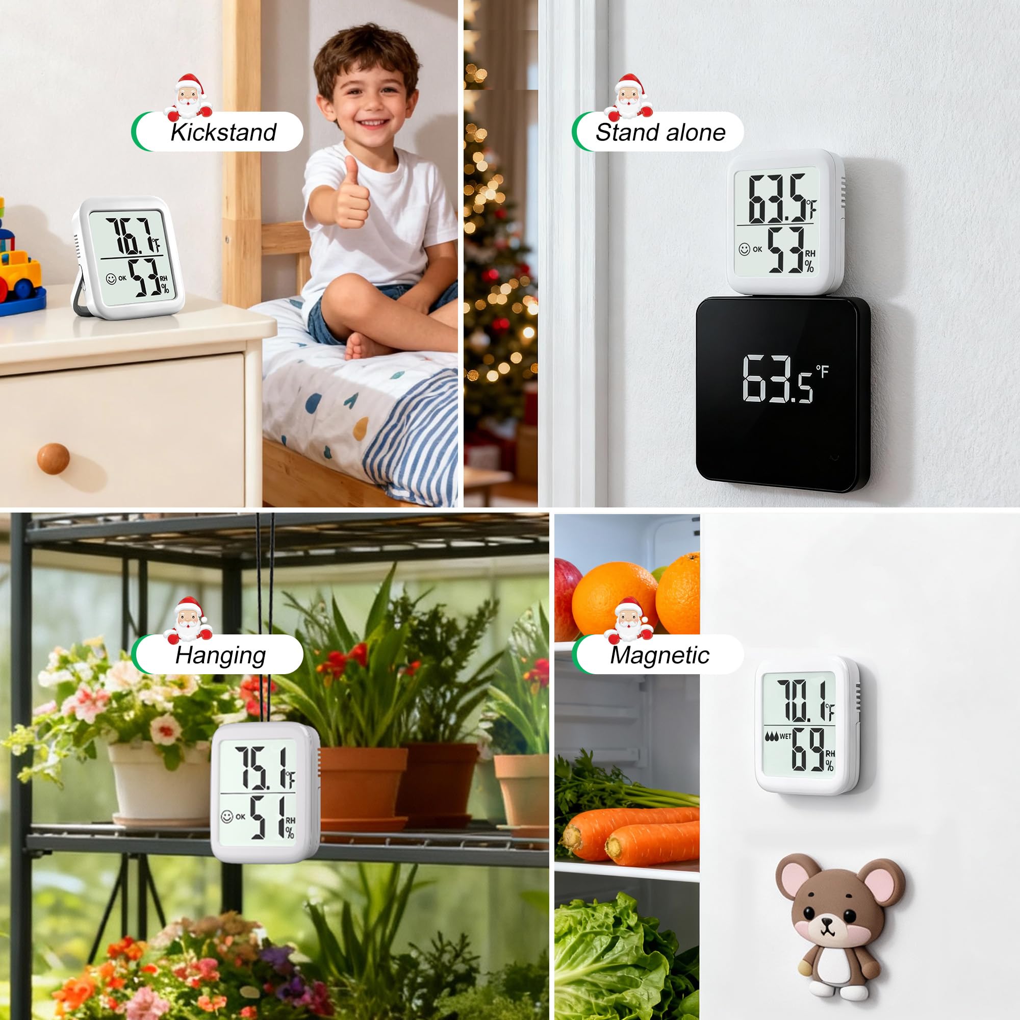 Antonki kickstand and magnets enable flexible placement.