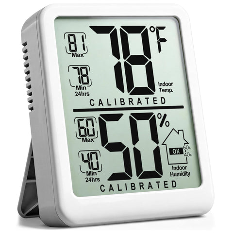 Antonki room thermometer digital display shows real-time temperature and humidity for comfortable living.