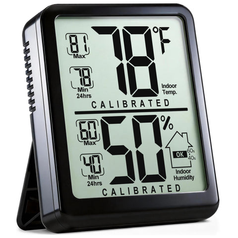 Antonki room thermometer with digital display shows real-time temperature and humidity for nursery and office