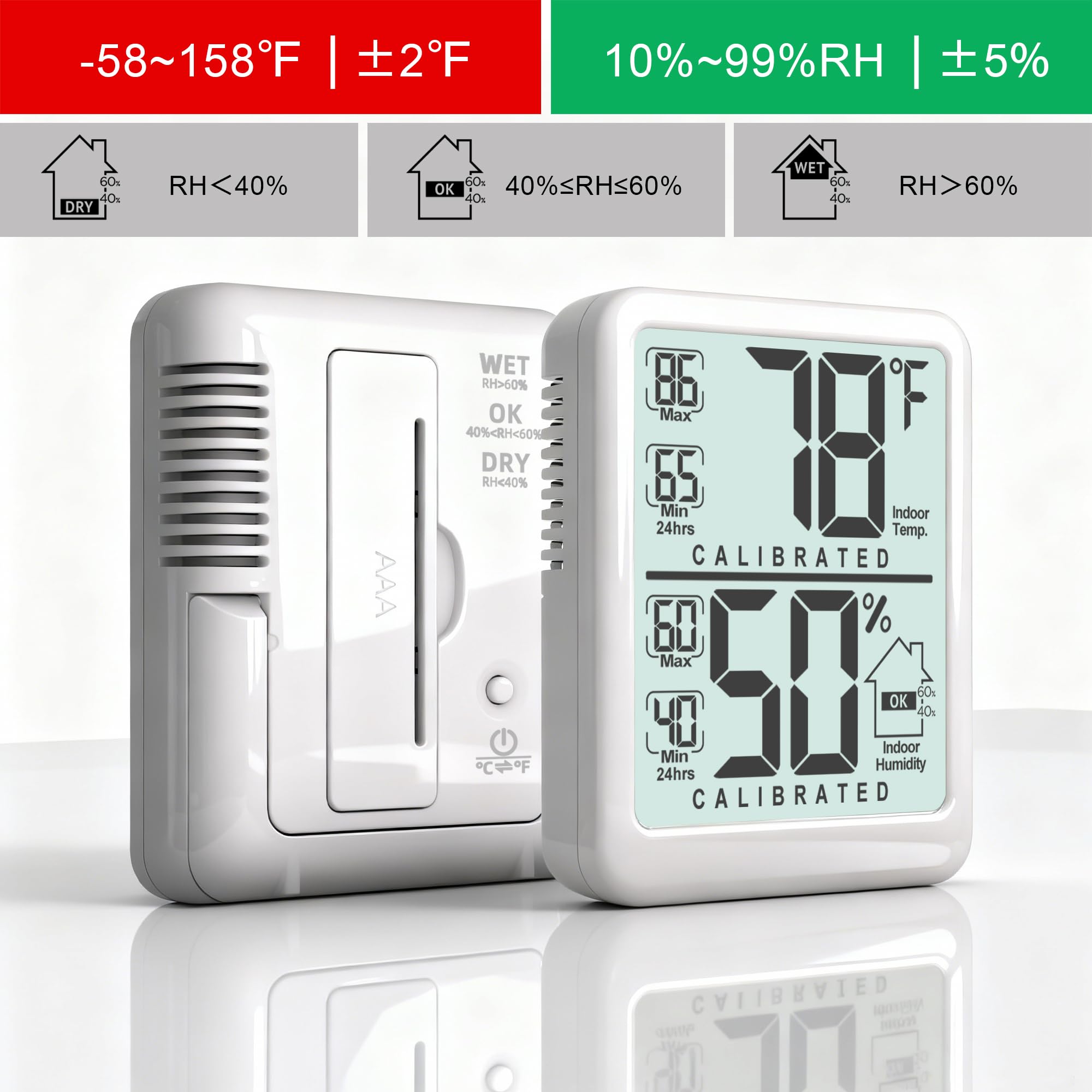 Antonki separate digital sensor improves accuracy for reliable climate readings at home.