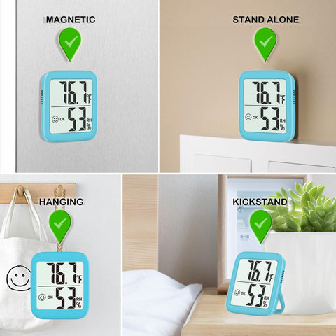 Antonki thermometer kickstand and magnet mount enables flexible placement on metal surfaces.