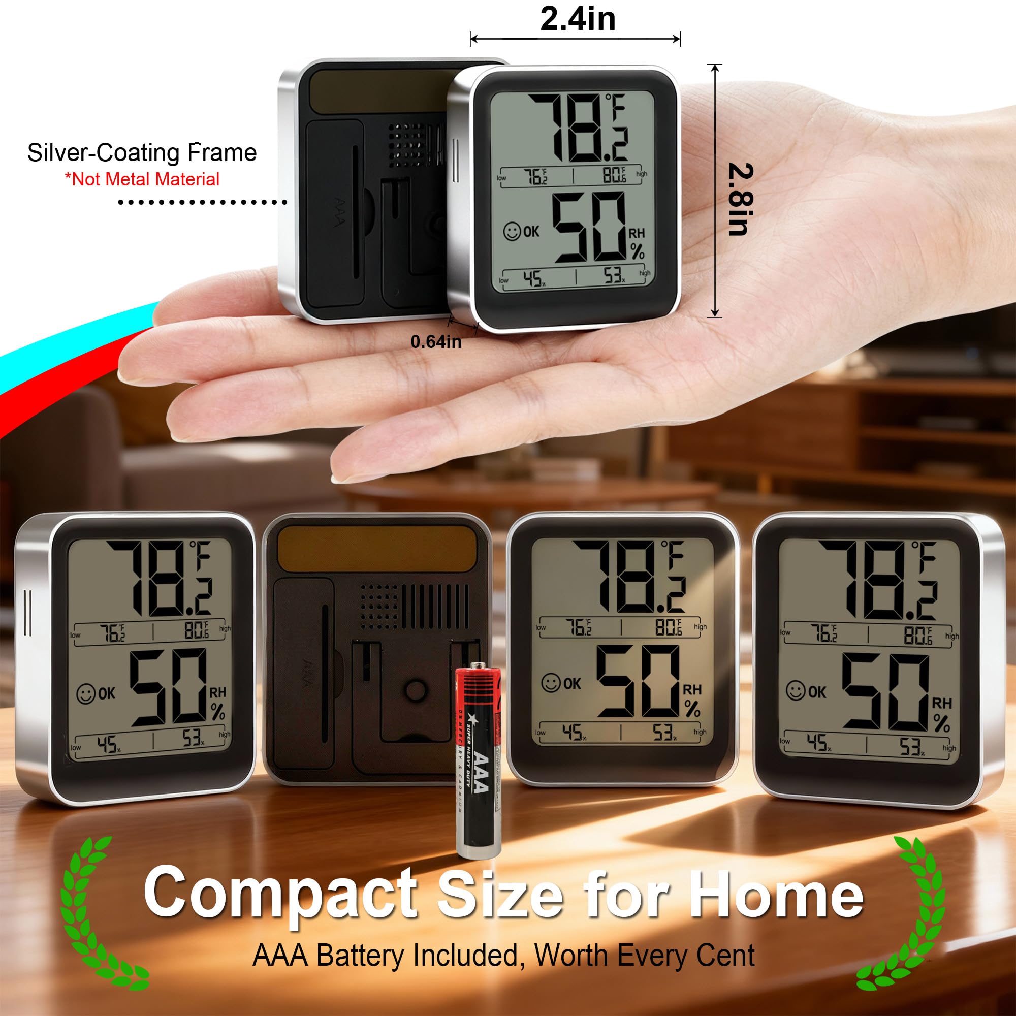 Antonki wide-range measurement supports accurate readings across different rooms.