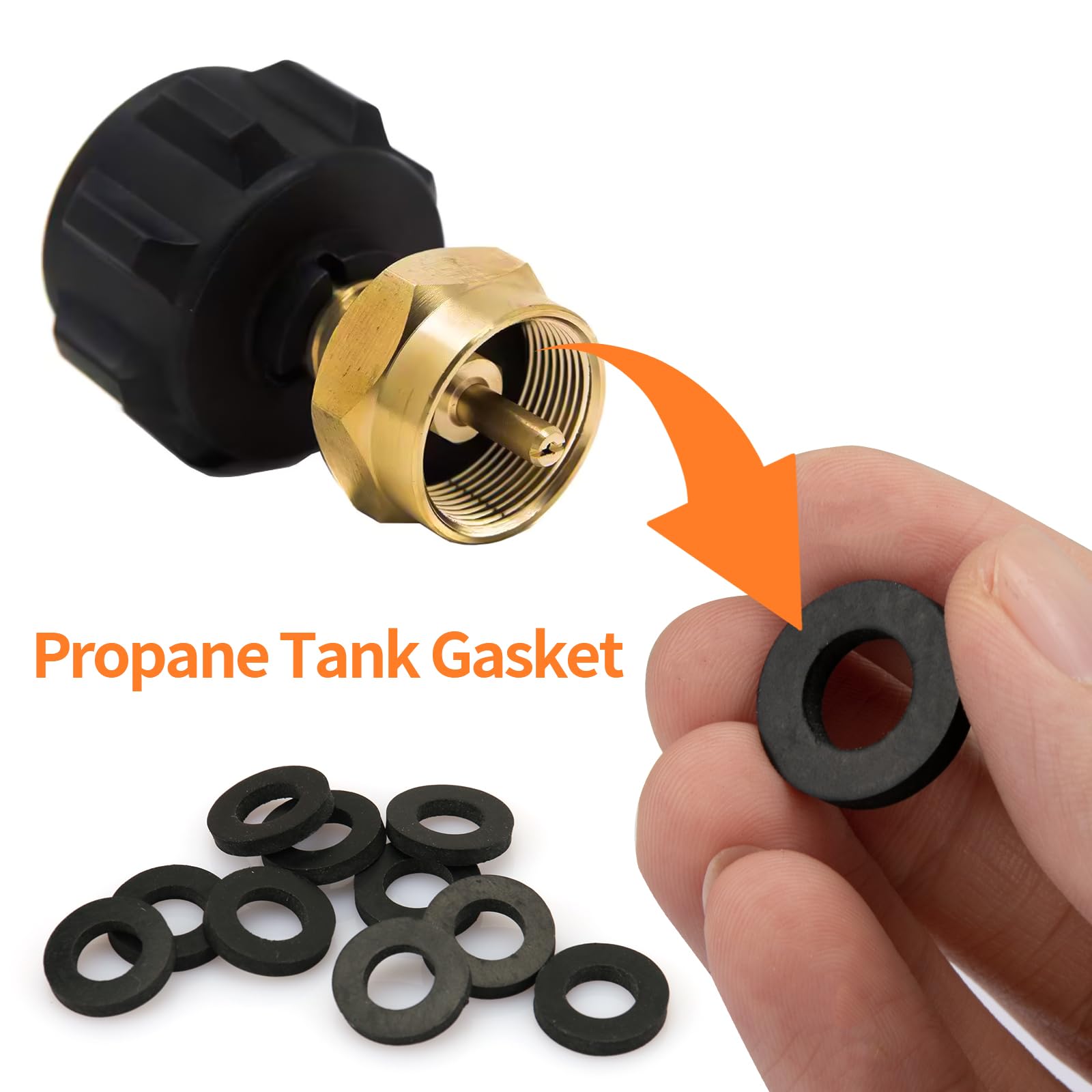 Antrys propane gasket on valve demonstrates reliable sealing for propane operations.