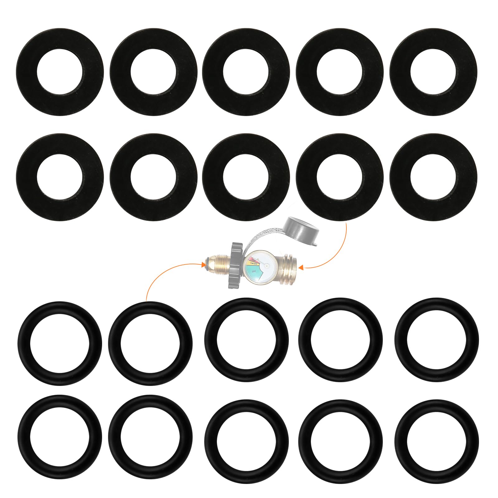 Antrys propane tank gasket closeup shows durable seal for outdoor use.