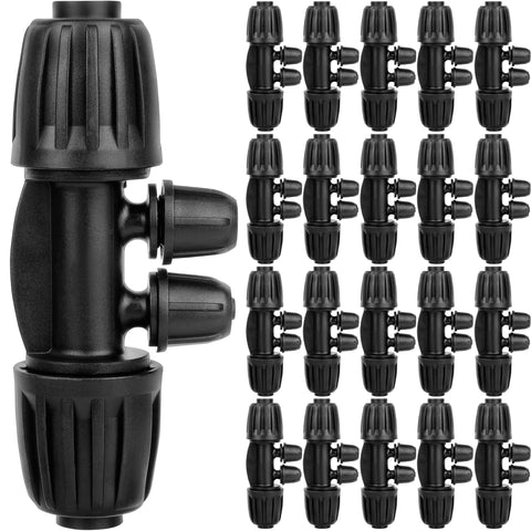 Anwenk 4-ways barbed tee 1/2in connector enables quick irrigation network expansion.