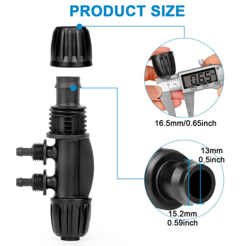 Anwenk barbed tee installation without tools for reliable, leak-free connections.