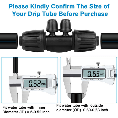 Anwenk irrigation system components for outdoor garden or greenhouse setups.
