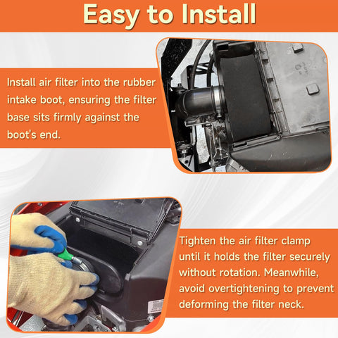 ANWTOTU air filter element detail highlighting paper and sponge quality