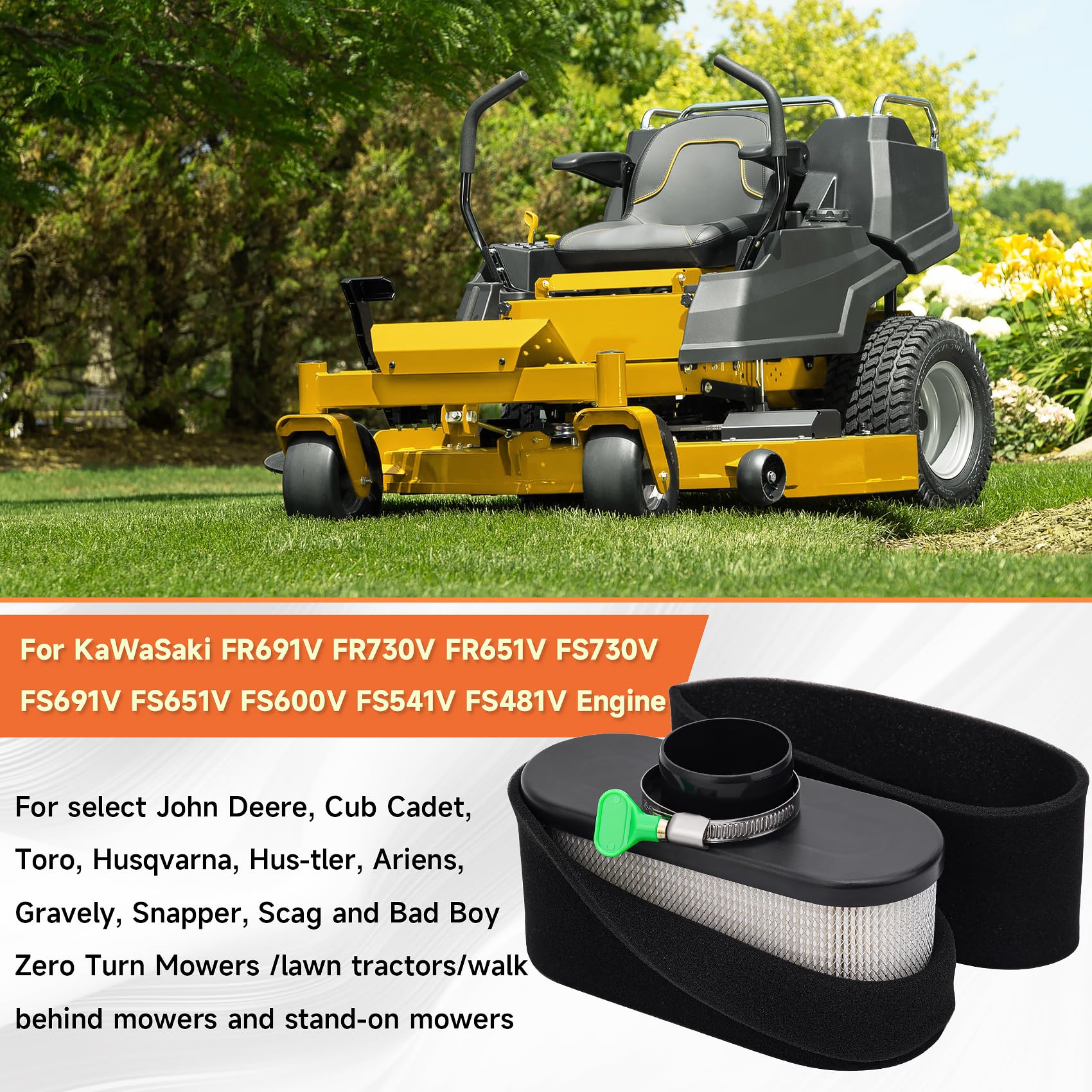 ANWTOTU air filter pack in use on mower for reliable protection
