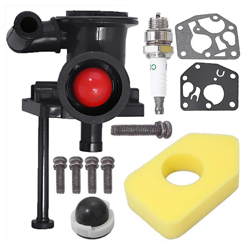 Anxingo carburetor replacement front view for Briggs & Stratton engines, ready for smoother starts