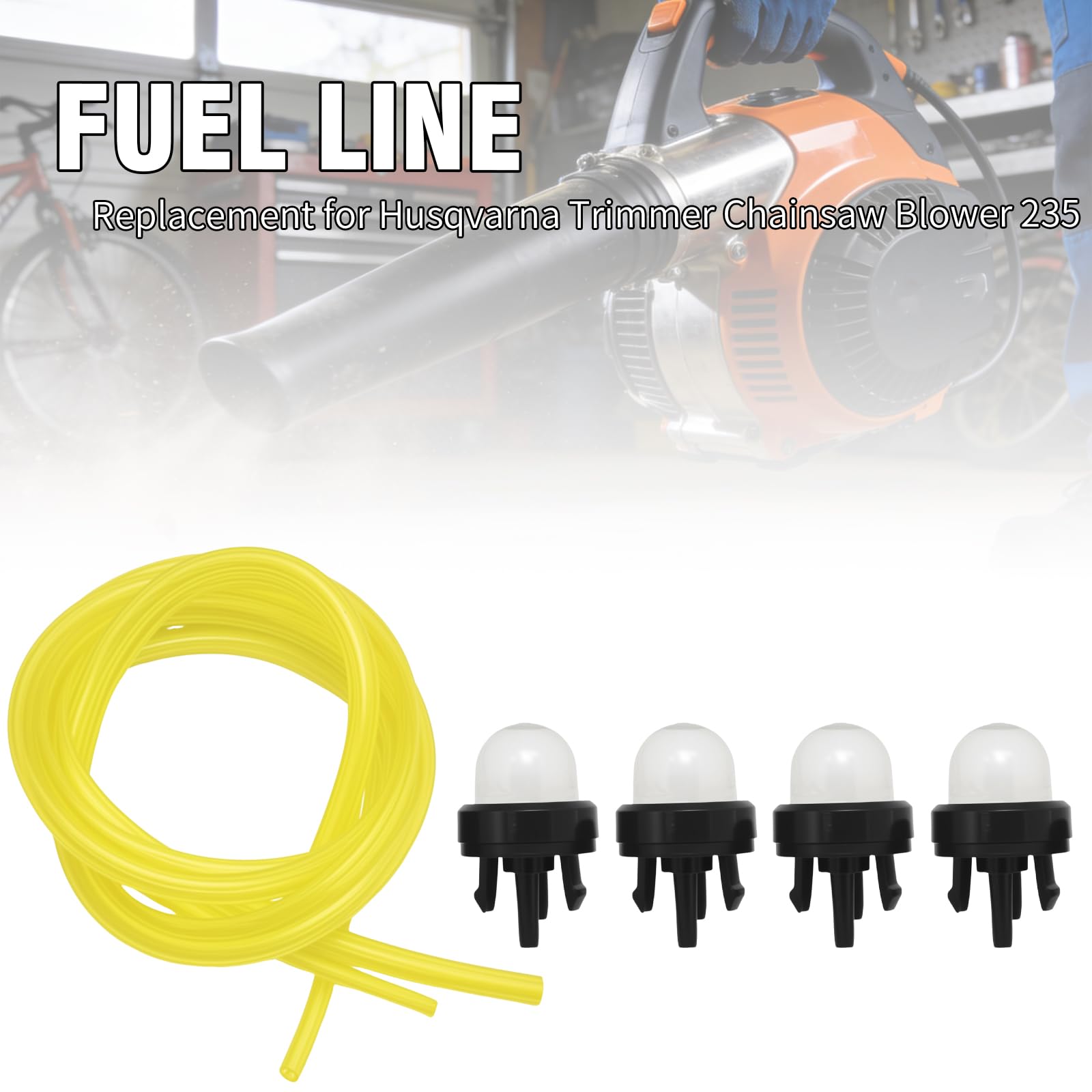Anxingo replacement parts kit with primer bulb and fuel line for Husqvarna tools.