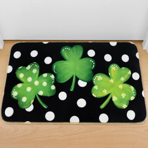 AnyDesign door mat with anti-slip rubber back for safe entry.