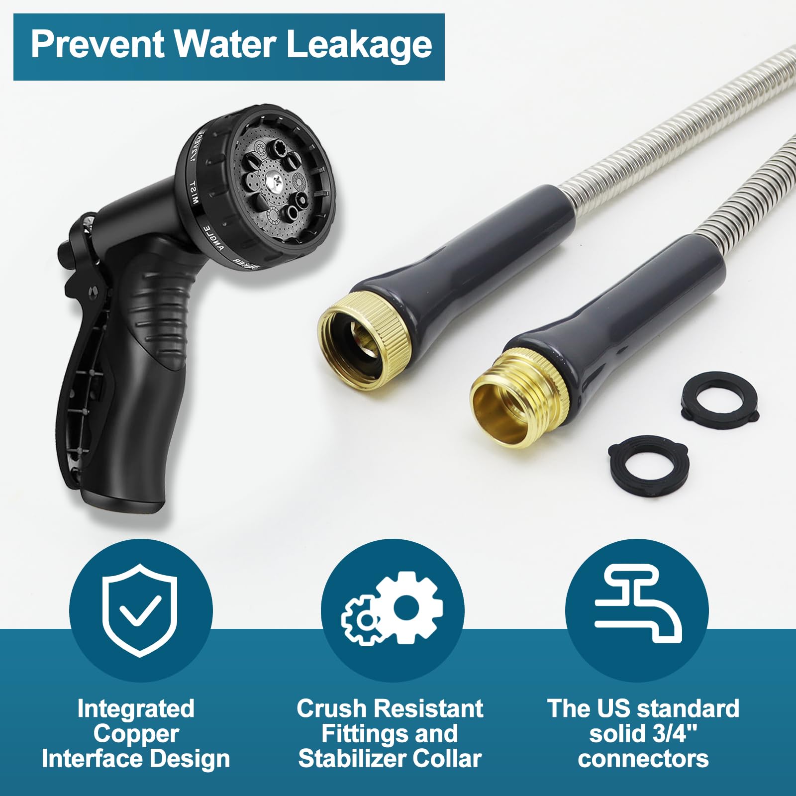 AnyEasy anti-kink spiral design hose during watering