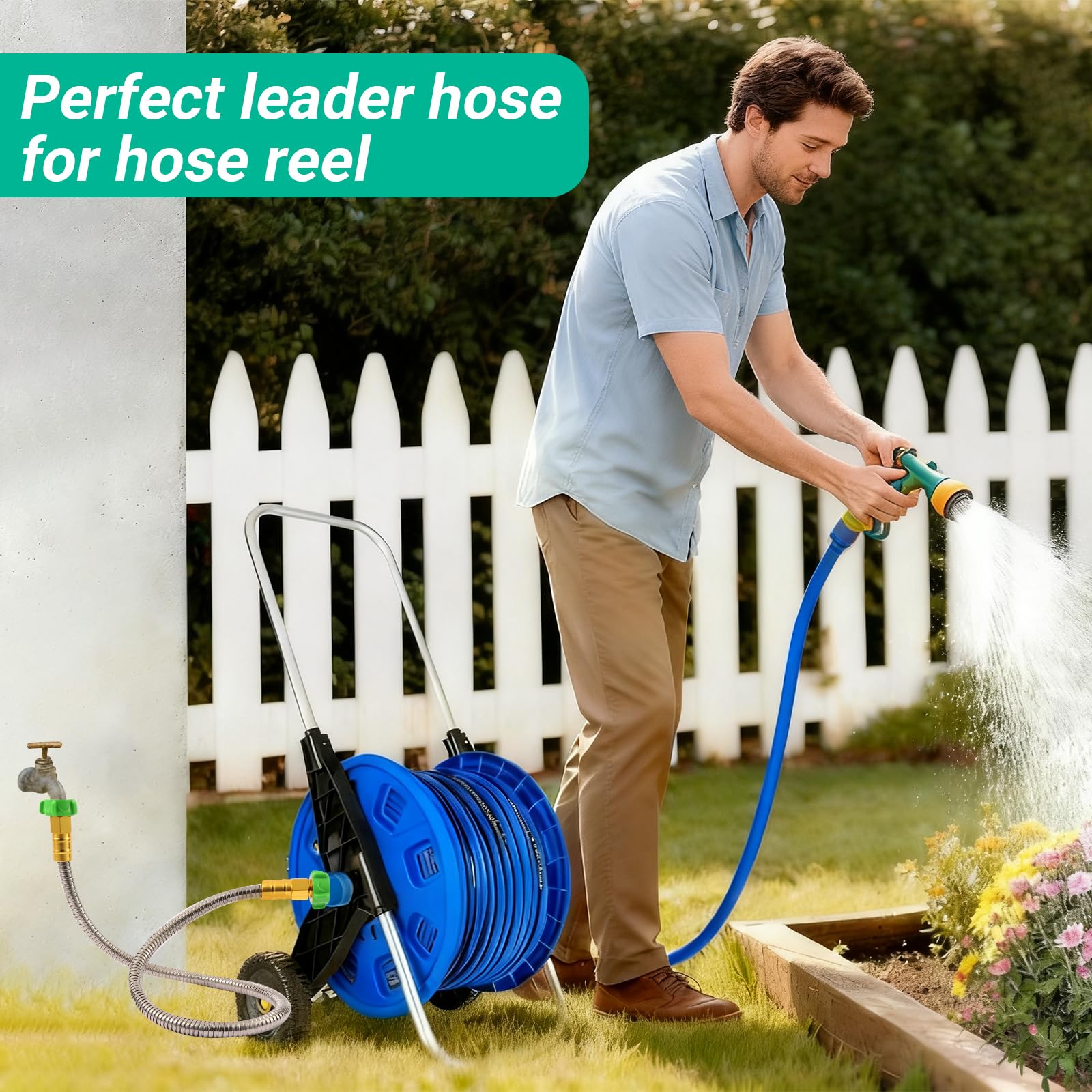AnyEasy extension hose ideal for reels and tight spaces in small gardens