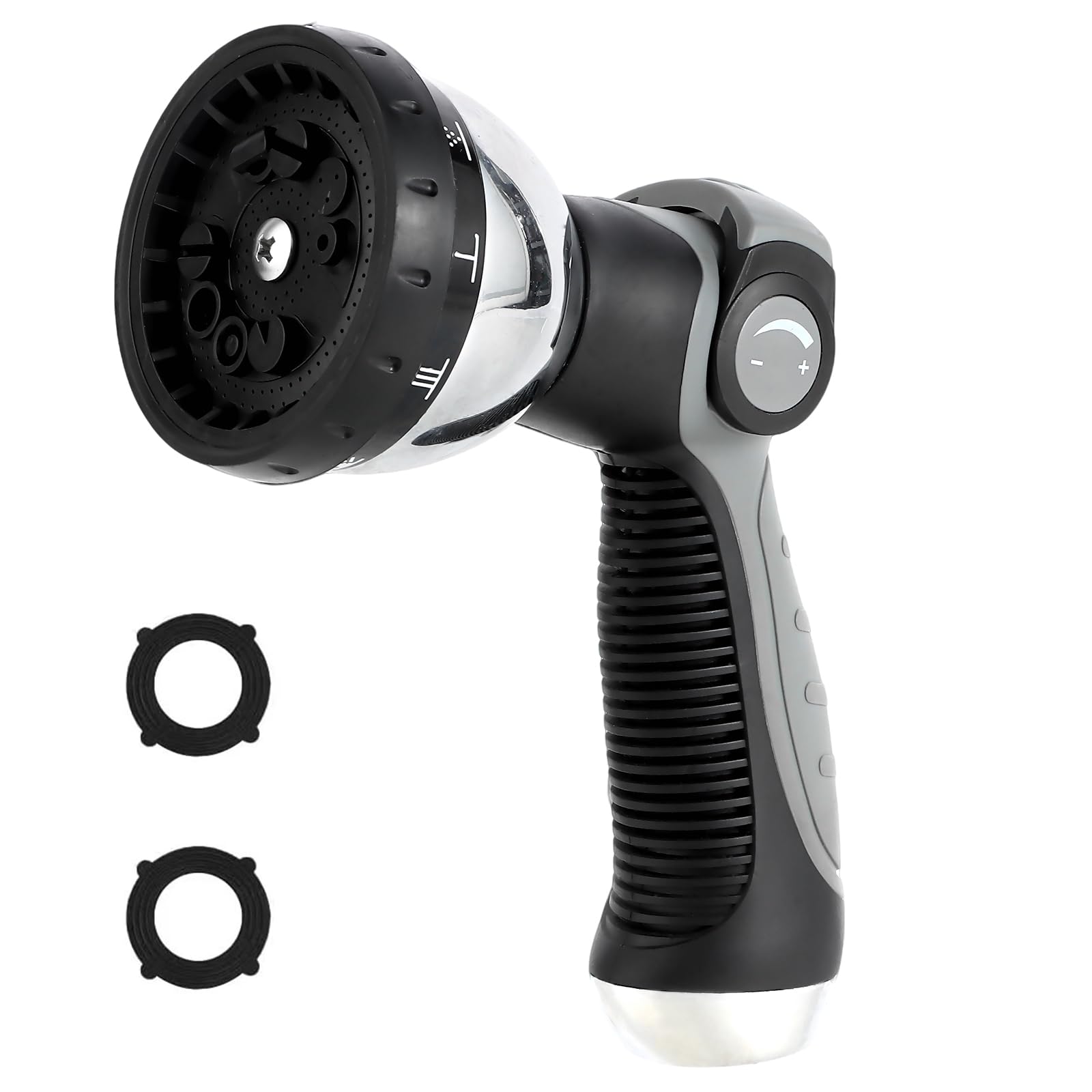 AnyEasy garden hose nozzle with thumb-control provides comfortable, effortless watering.