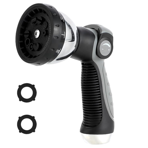 AnyEasy garden hose nozzle with thumb-control provides comfortable, effortless watering.