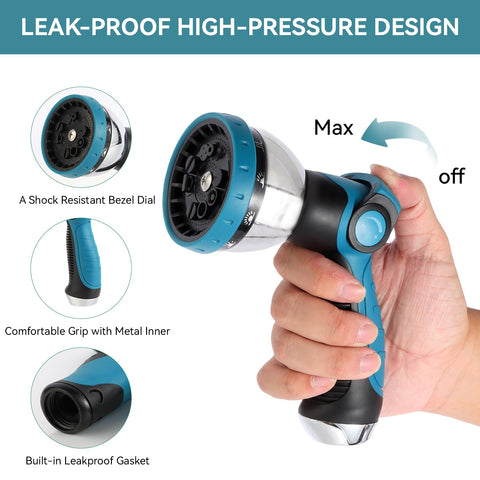 AnyEasy leak-proof design ensures a tight seal on standard hoses.