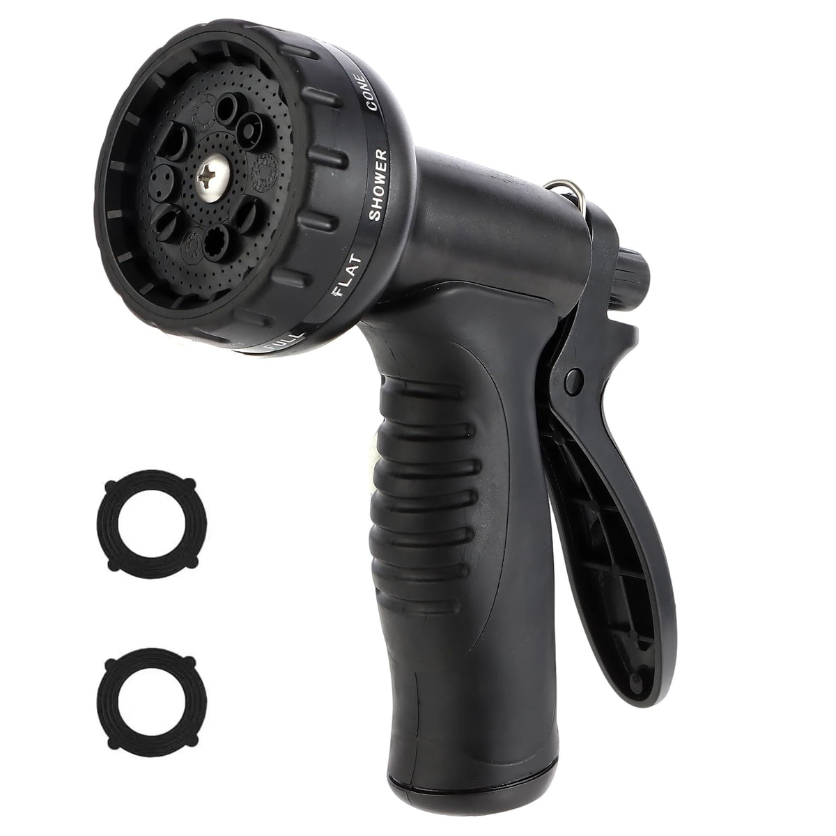 AnyEasy garden hose nozzle close-up highlights sturdy ABS body designed for longevity