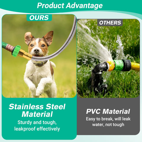 AnyEasy hose with quick-install handles aiding fast setup around a reel