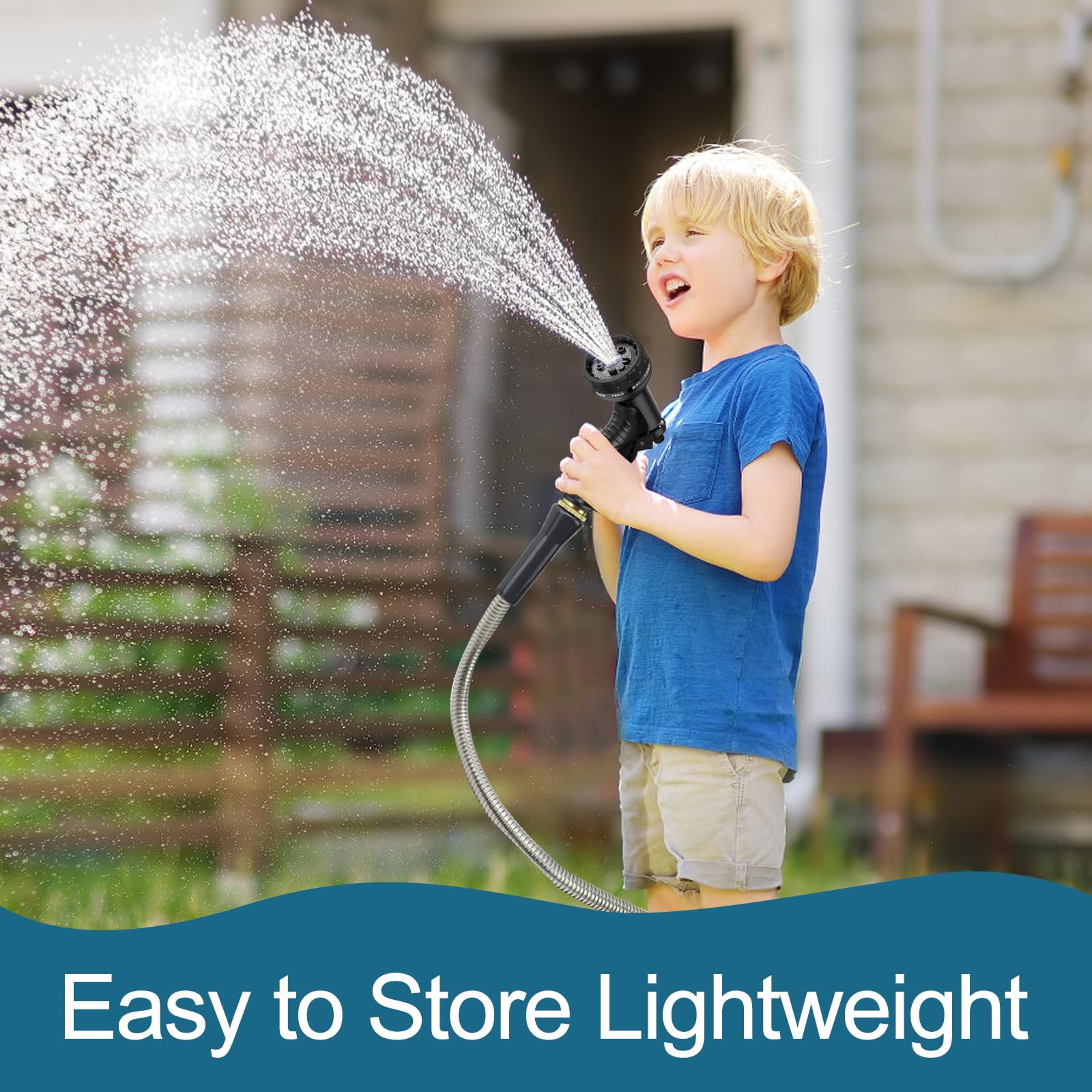 AnyEasy multi-use hose suitable for watering, cleaning, and car care.