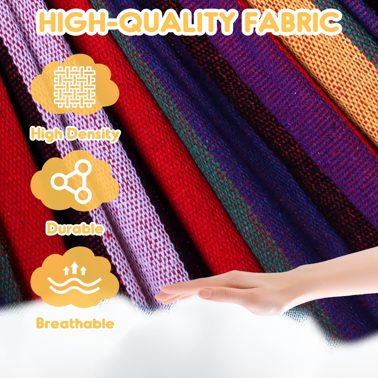 ANYOO hammock fabric detail highlights comfortable, supportive surface