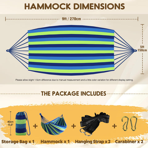 ANYOO cotton hammock travel bag keeps gear organized for adventures.