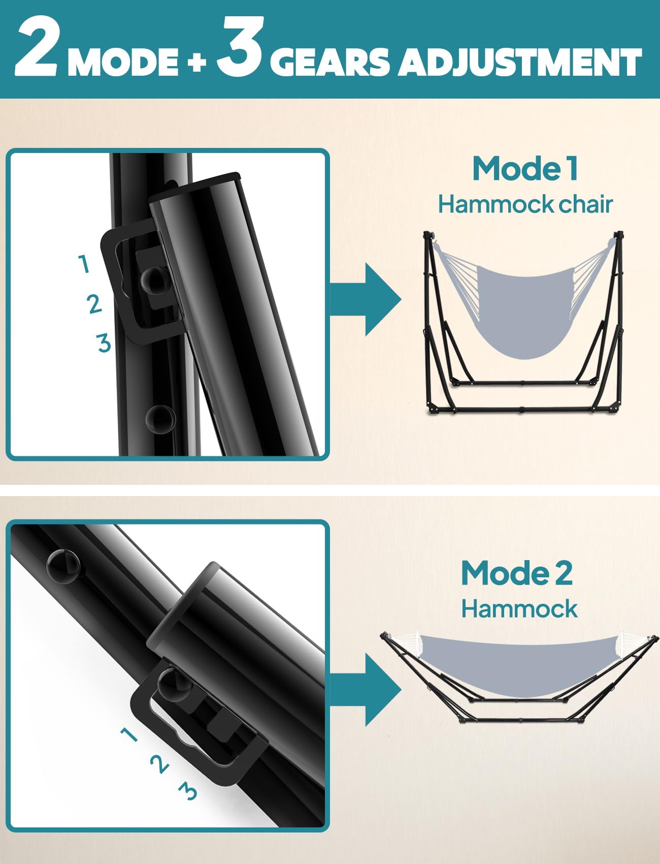 ANYOO easy tool-free assembly shown with adjustable hooks for quick setup.