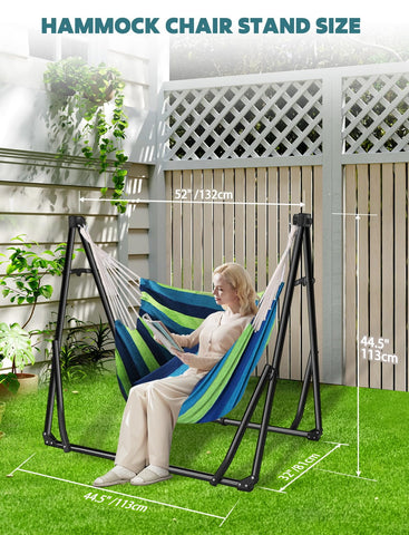 Anyoo soft cotton hammock fabric delivers comfortable, relaxing lounging.