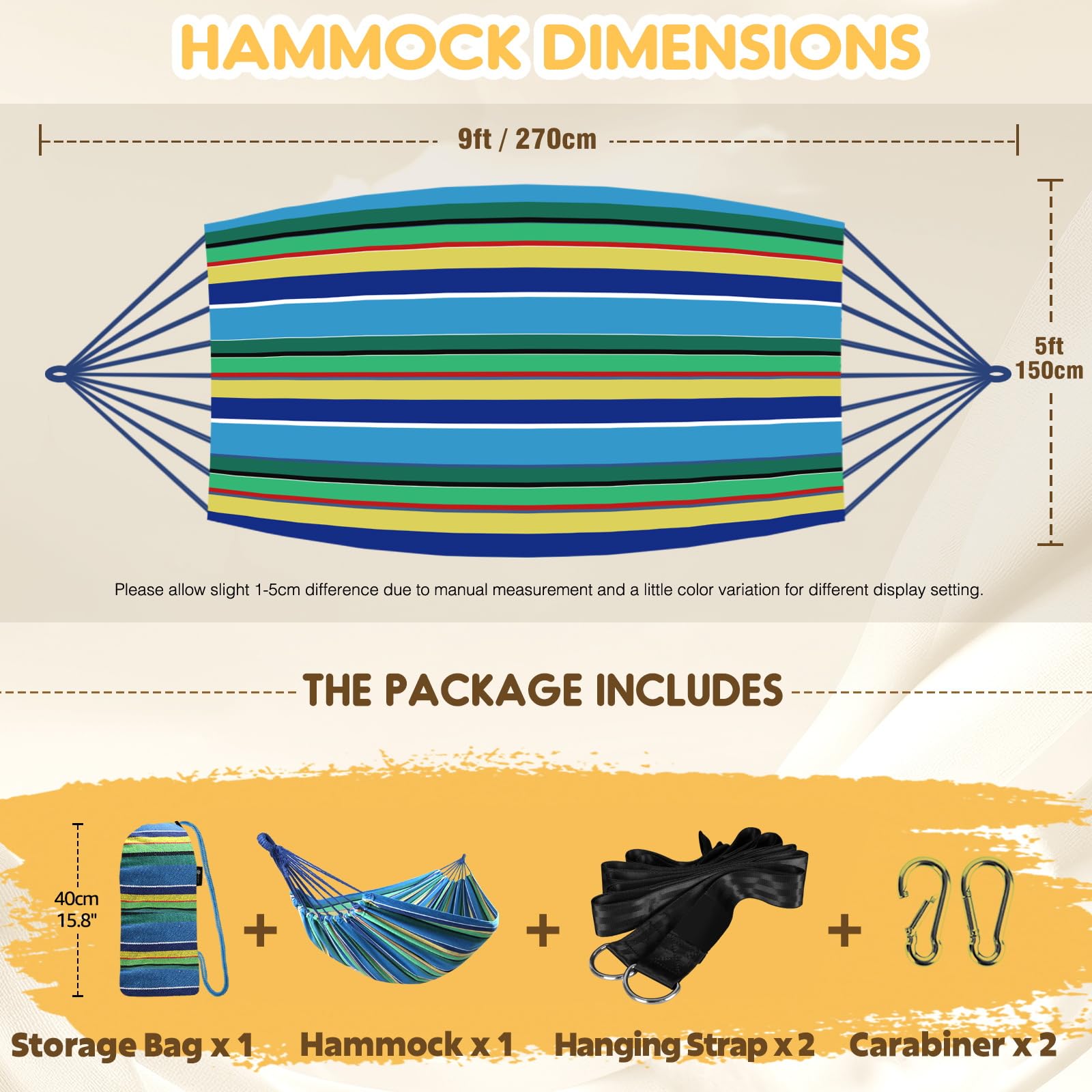 ANYOO tree-straps-and-carabiners enable quick setup without harming trees.