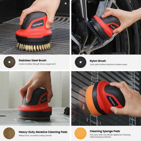 Anysigma Electric Grill Brush abrasive pad for deep scrubbing and rust removal.