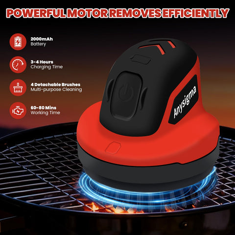 Anysigma Electric Grill Brush sponge pad for final polishing and rinsing.