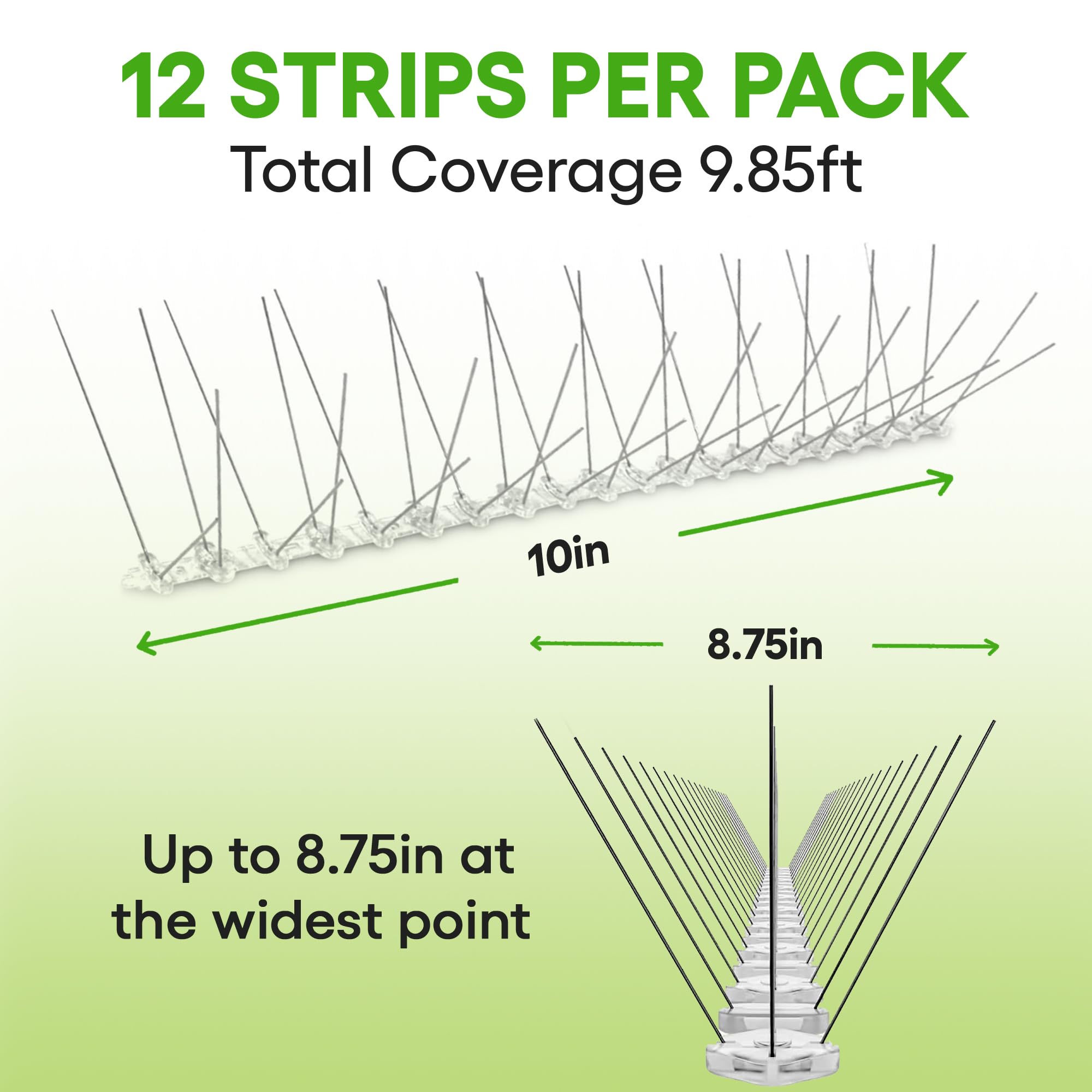 Anytime Garden stainless steel spikes close-up showing durable construction