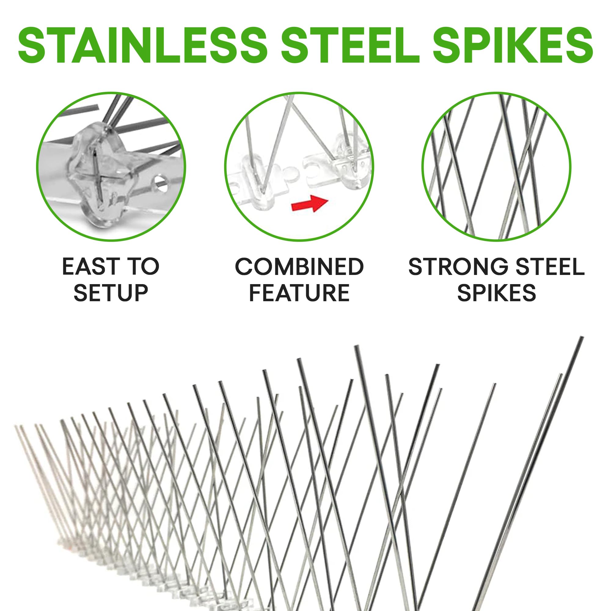 Anytime Garden weatherproof spikes resisting rain and snow