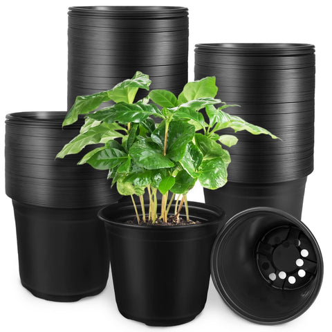 Anyumocz 120pcs black plant pots for seedlings and transplanting.
